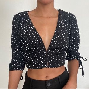 US2 Princess Polly Polka Dot Top